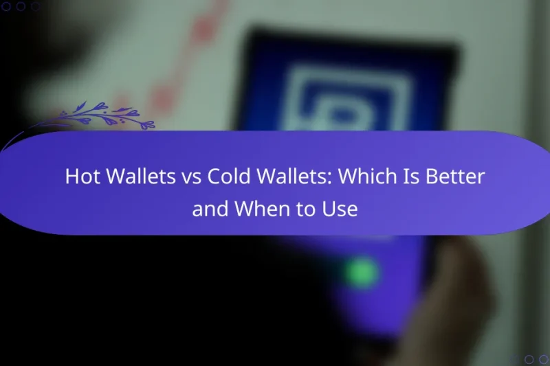 Hot Wallets vs Cold Wallets: Which Is Better and When to Use
