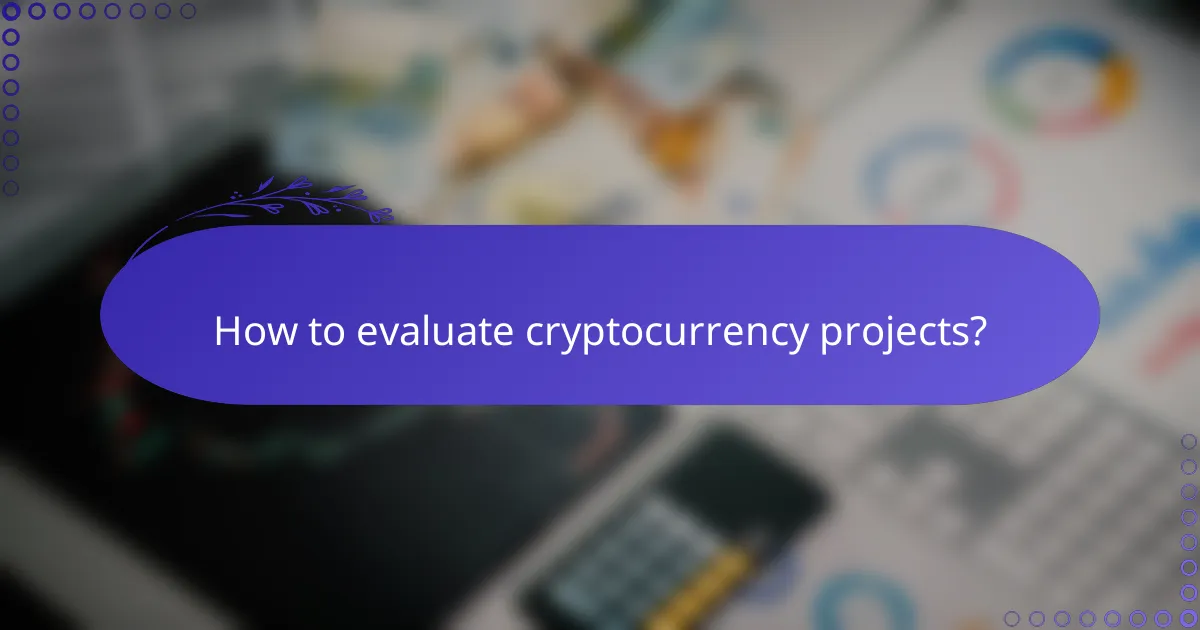 How to evaluate cryptocurrency projects?